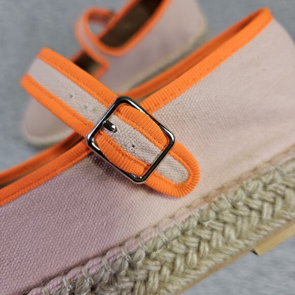 Atbell Mary Jane Platform Espadrilles Womens 38 Pink Casual Boho Canvas Buckle - Picture 11 of 15
